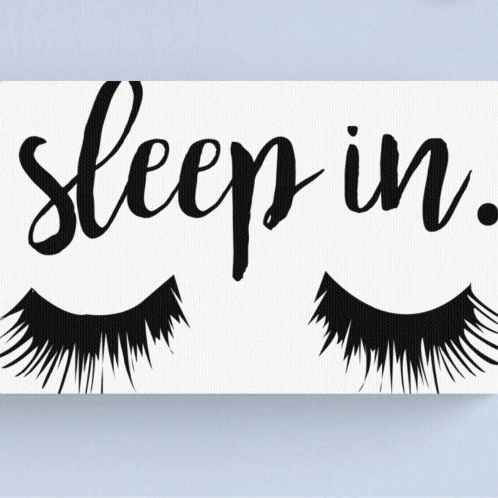 Sleep In Eyelash Print Canvas Print